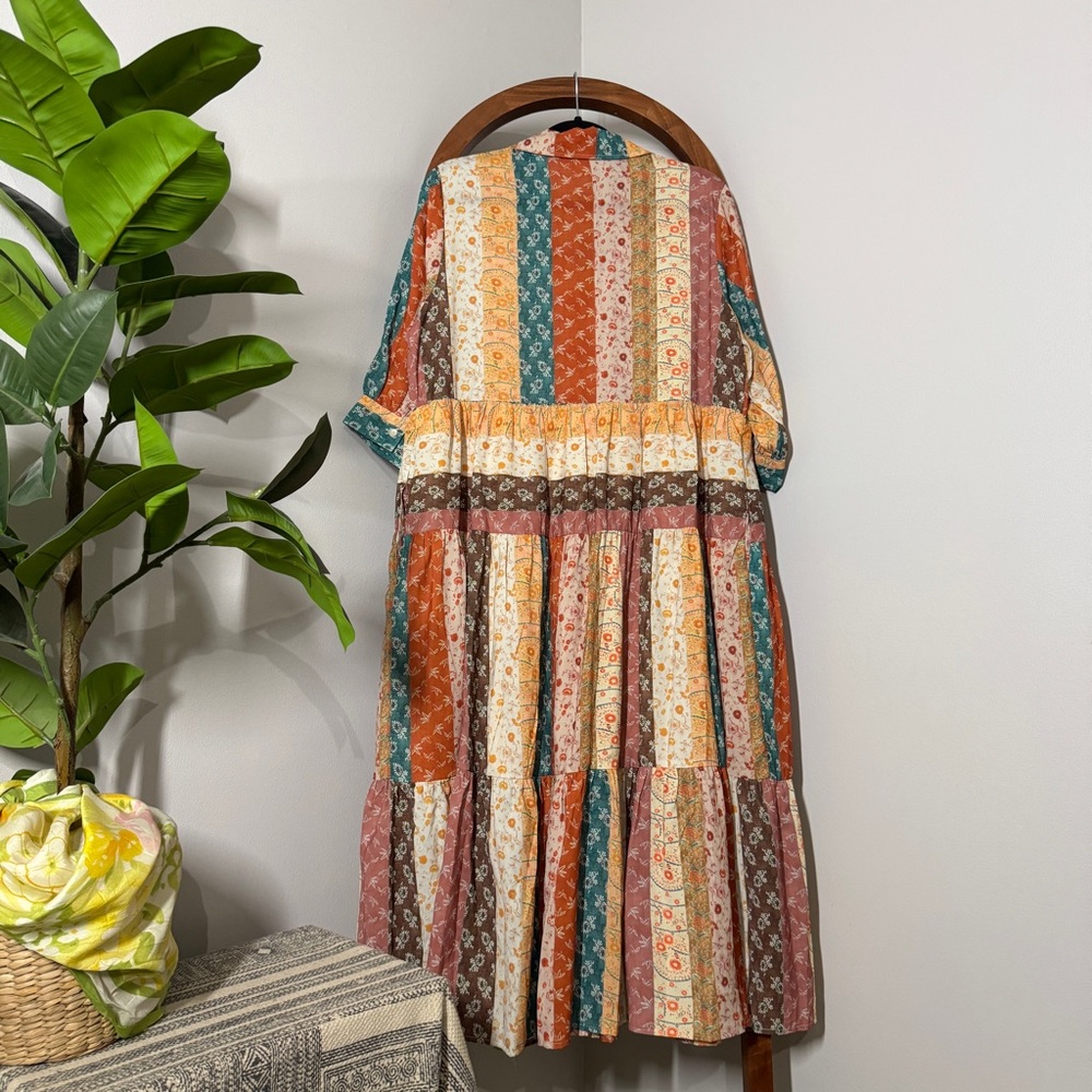 Entro Multicolor Patchwork Maxi Dress - Picture 5 of 14